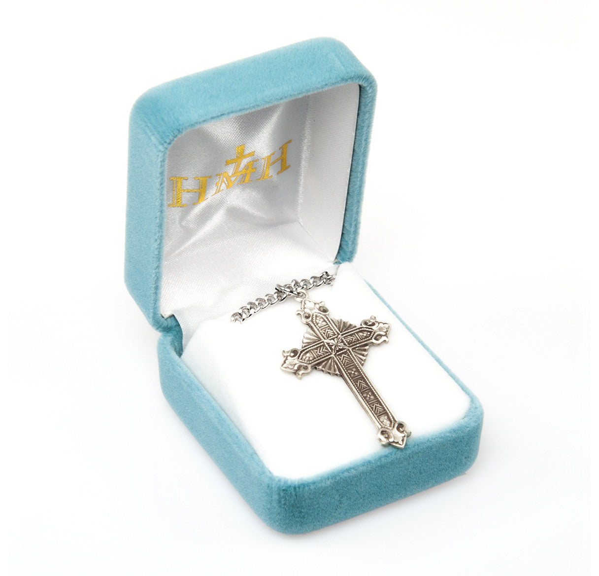 Sterling Silver Ornate Cross | 24" Endless Curb Chain