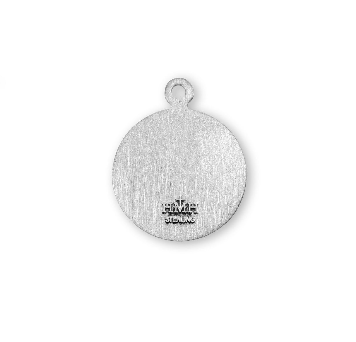 Patron Saint Anthony Small Round Sterling Silver Medal | 18" Chain