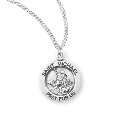 Patron Saint Michael Round Sterling Silver Medal | 2