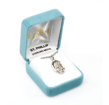 Patron Saint Philip Oval Sterling Silver Medal