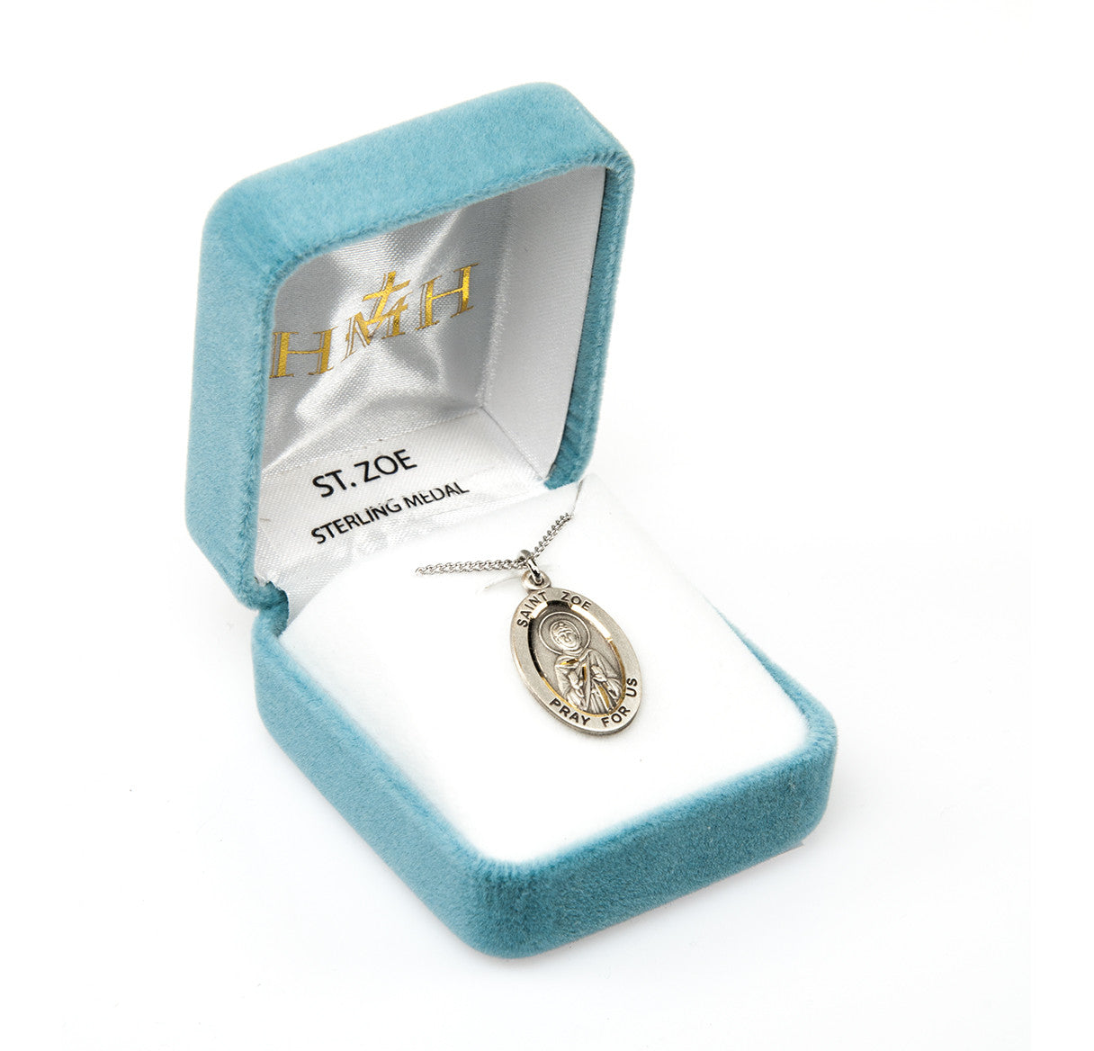Saint Zoe Oval Sterling Silver Medal