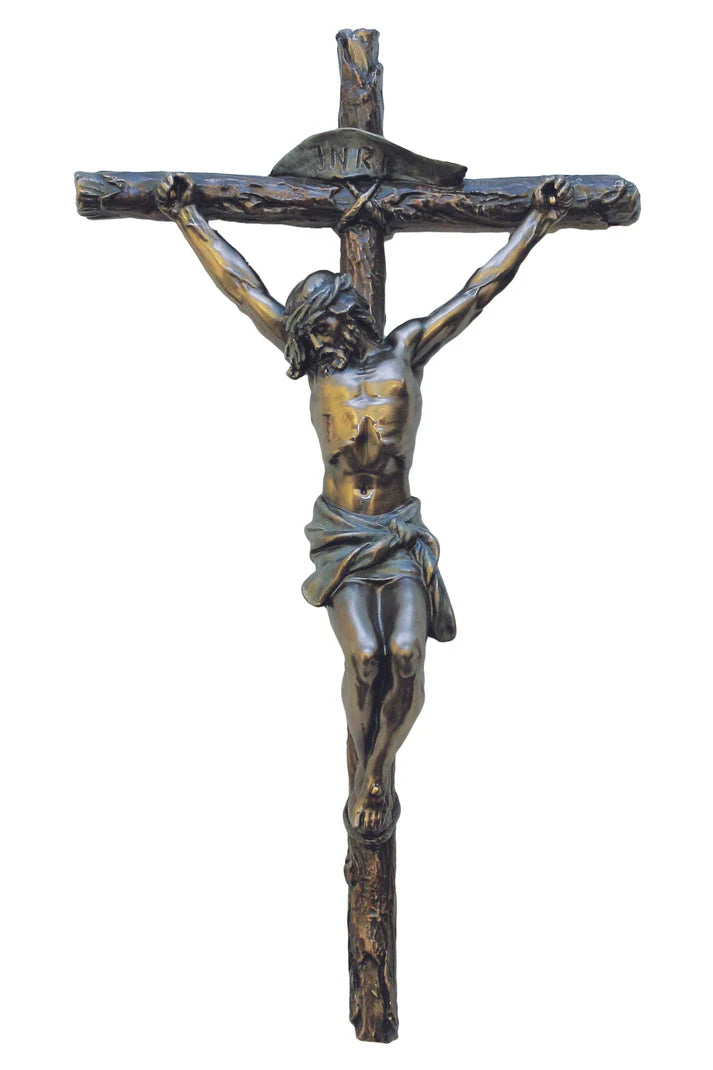 Painted Bronze Crucifix 16" SR-72690
