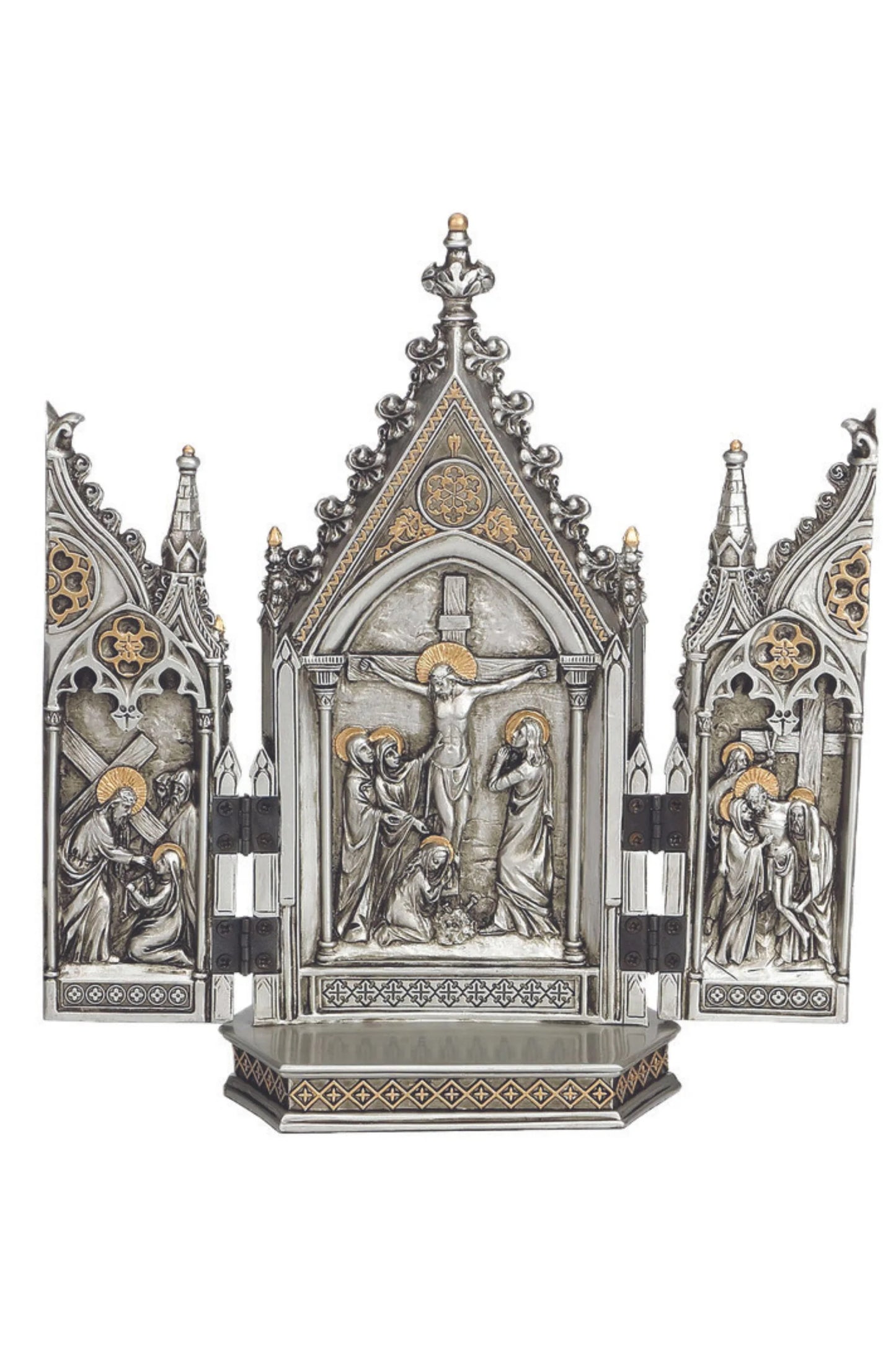 8" Calvary Crucifixion Triptych | Multiple Finishes Available