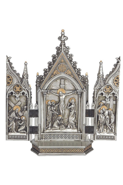 8" Calvary Crucifixion Triptych | Multiple Finishes Available