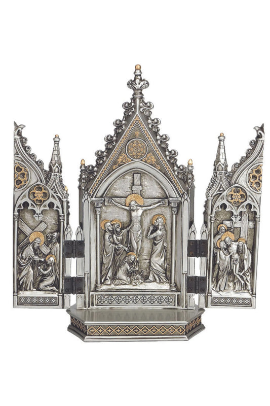 8" Calvary Crucifixion Triptych | Multiple Finishes Available