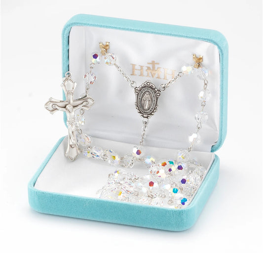 Aurora Swarovski Crystal 7mm Rosary