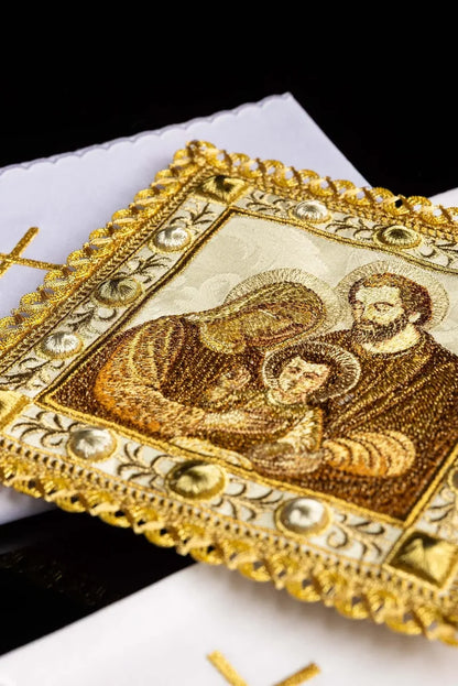 Embroidered Holy Family Altar Linen Set