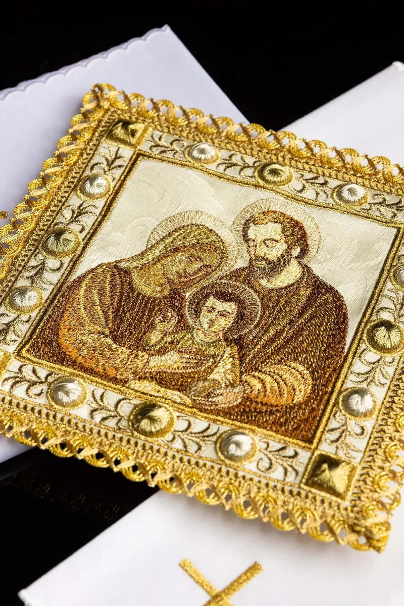 Embroidered Holy Family Altar Linen Set