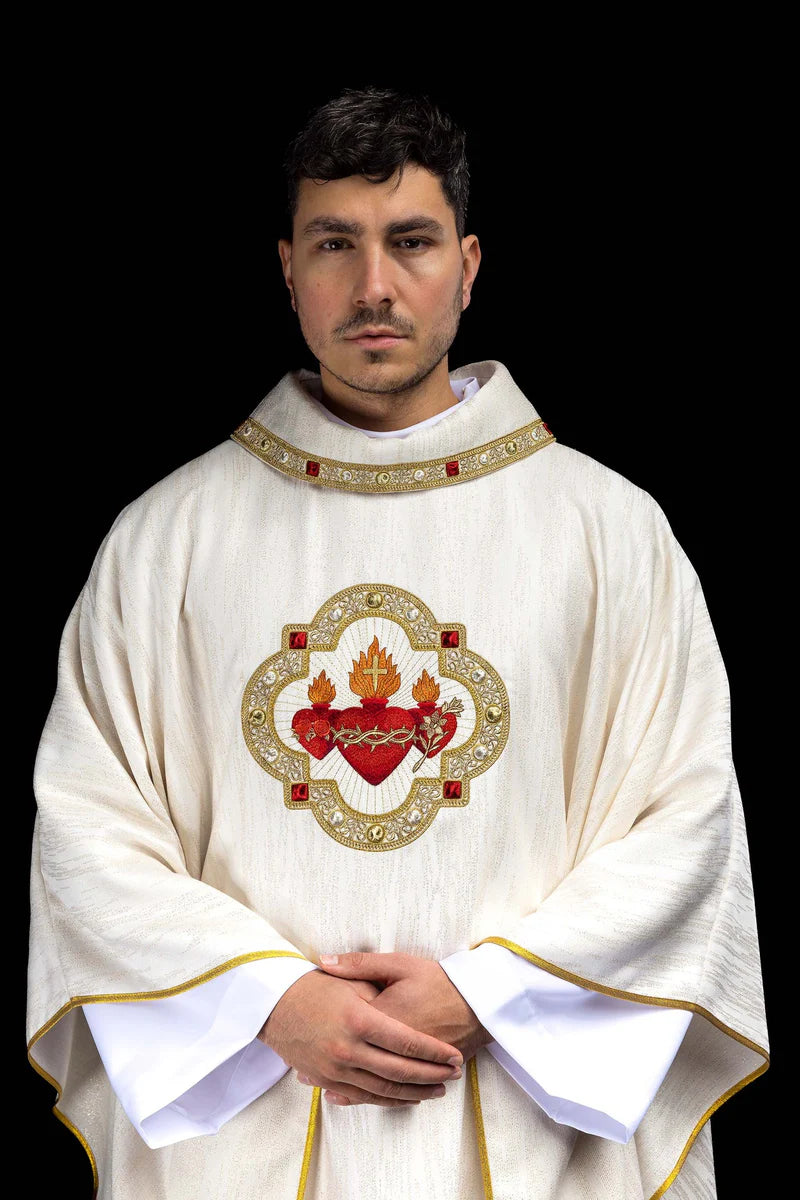 "Three Hearts" Sacred Chasuble | Linen
