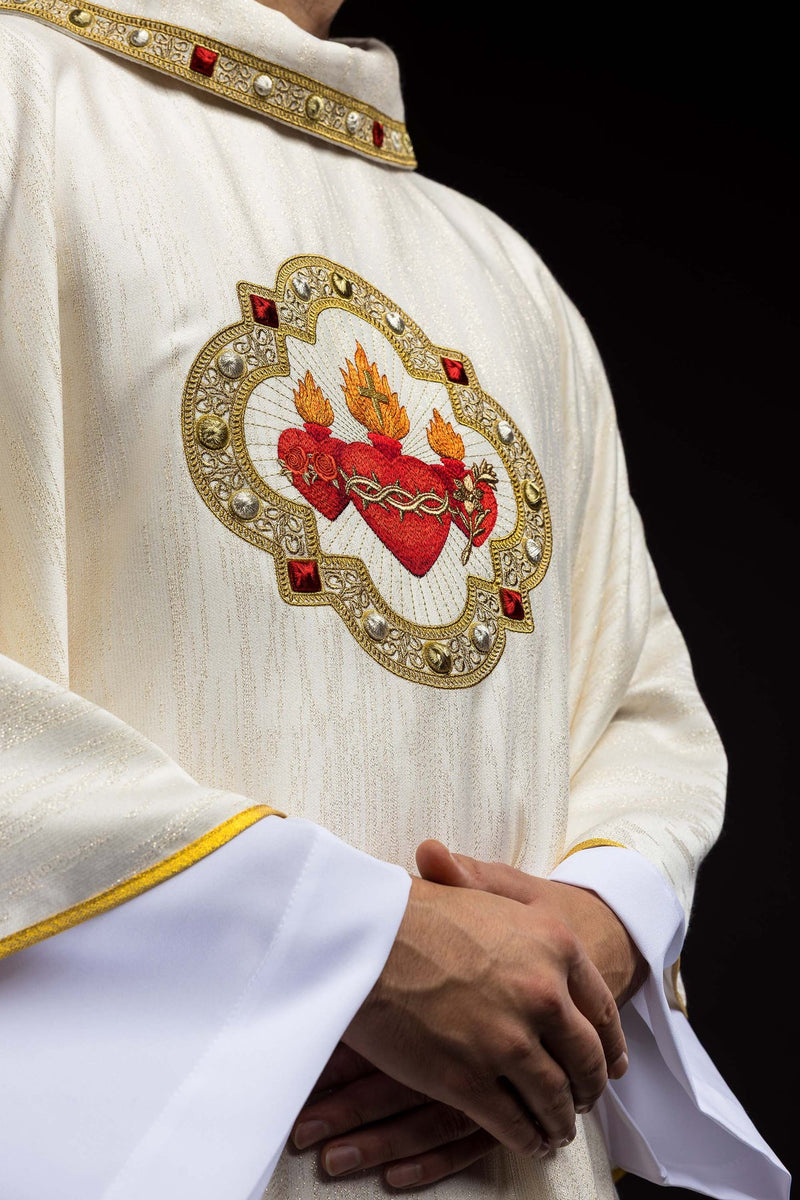 "Three Hearts" Sacred Chasuble | Linen