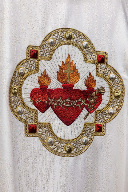 "Three Hearts" Sacred Chasuble | Linen