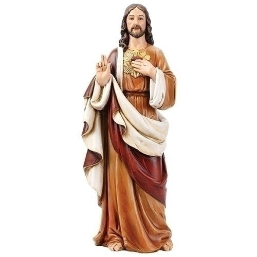 24" Sacred Heart of Jesus Statue - Renaissance Collection | Resin/Stone