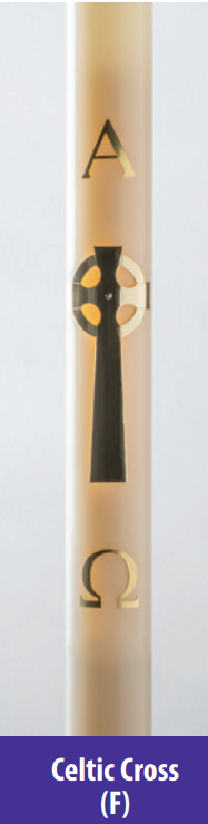 Celtic Cross Oil Paschal Candle Shell | All Sizes