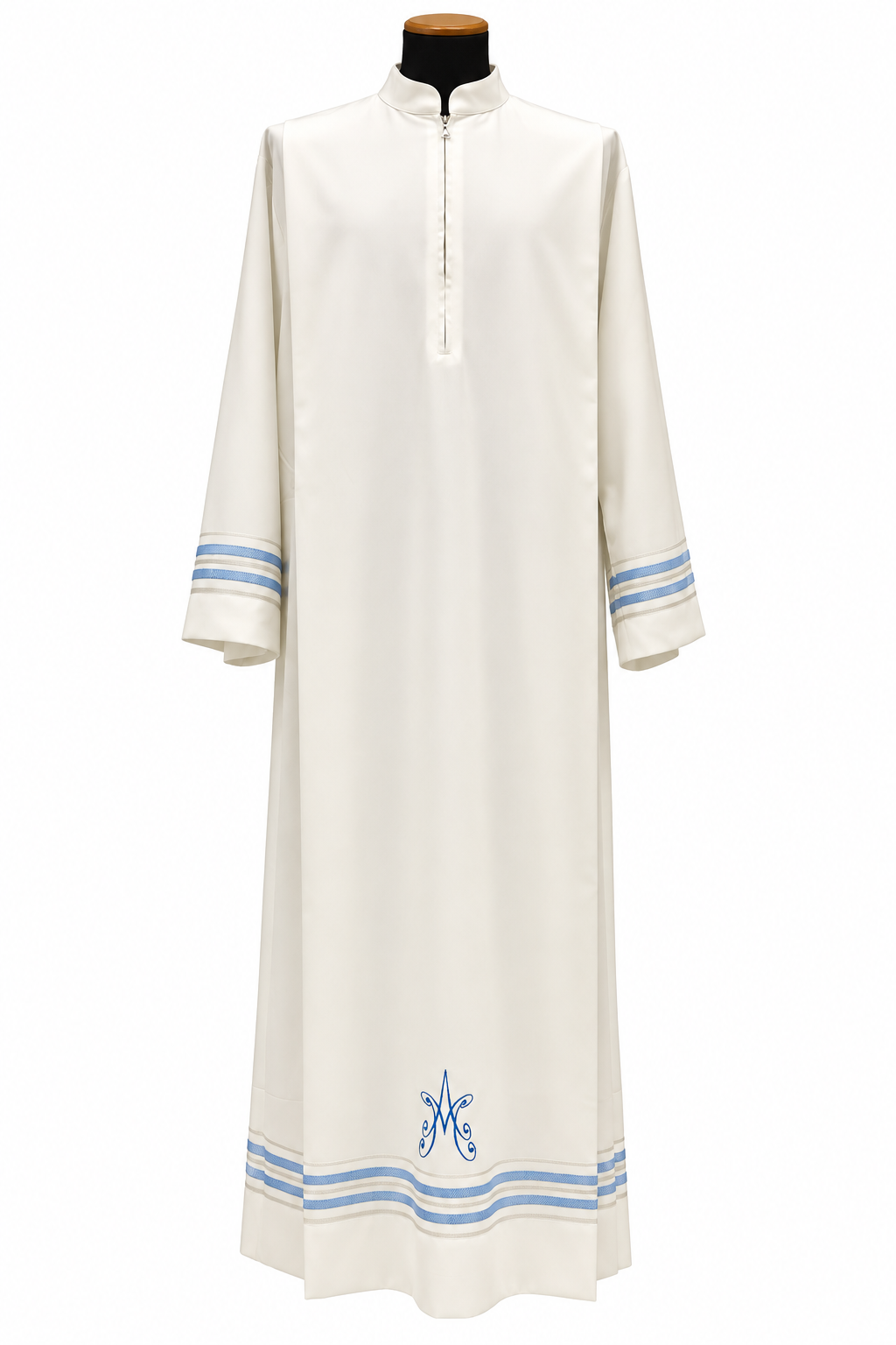 #0774 Marian Alb | Front Zipper | Mixed Wool