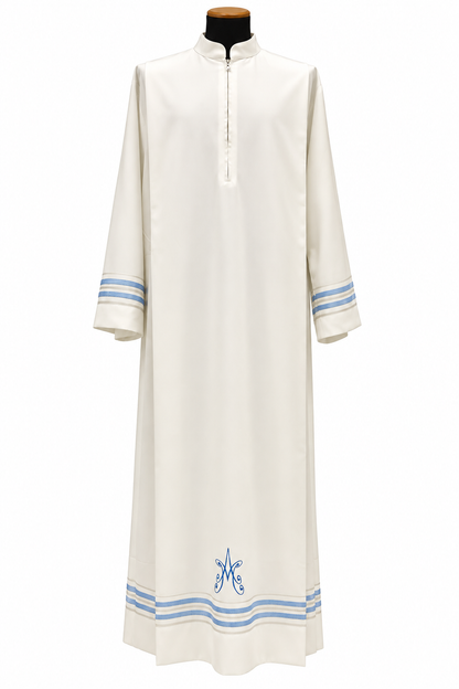 #0774 Marian Alb | Front Zipper | Mixed Wool