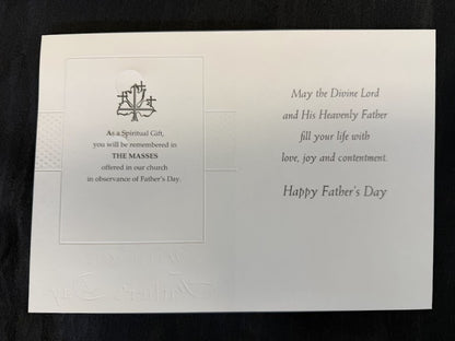 Father's Day Mass Card & Spiritual Bouquet Offering Envelope Kit | 100 Cards & 100 Envelopes