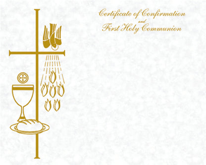 #XB811B Parchment CYO Communion/Confirmation Certificate