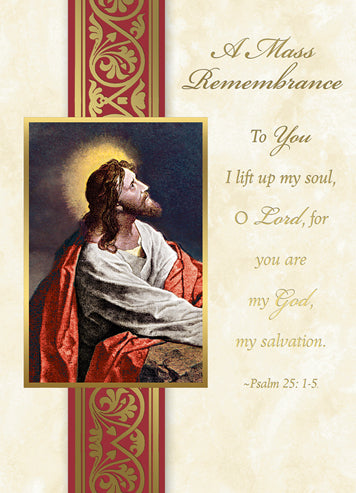 ME258B Lift up my Soul Deceased Mass Card (Gold Foil)