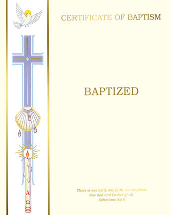 Blank Banner Ephesians 4 Baptism Certificates | Box of 50
