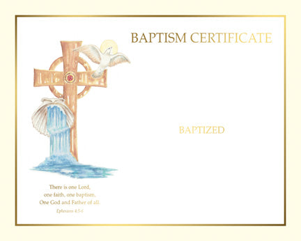 Spiritual Create-Your-Own Baptismal Certificate