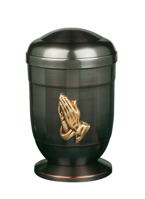 11 3/4" Praying Hands Memorial Urn | Copper