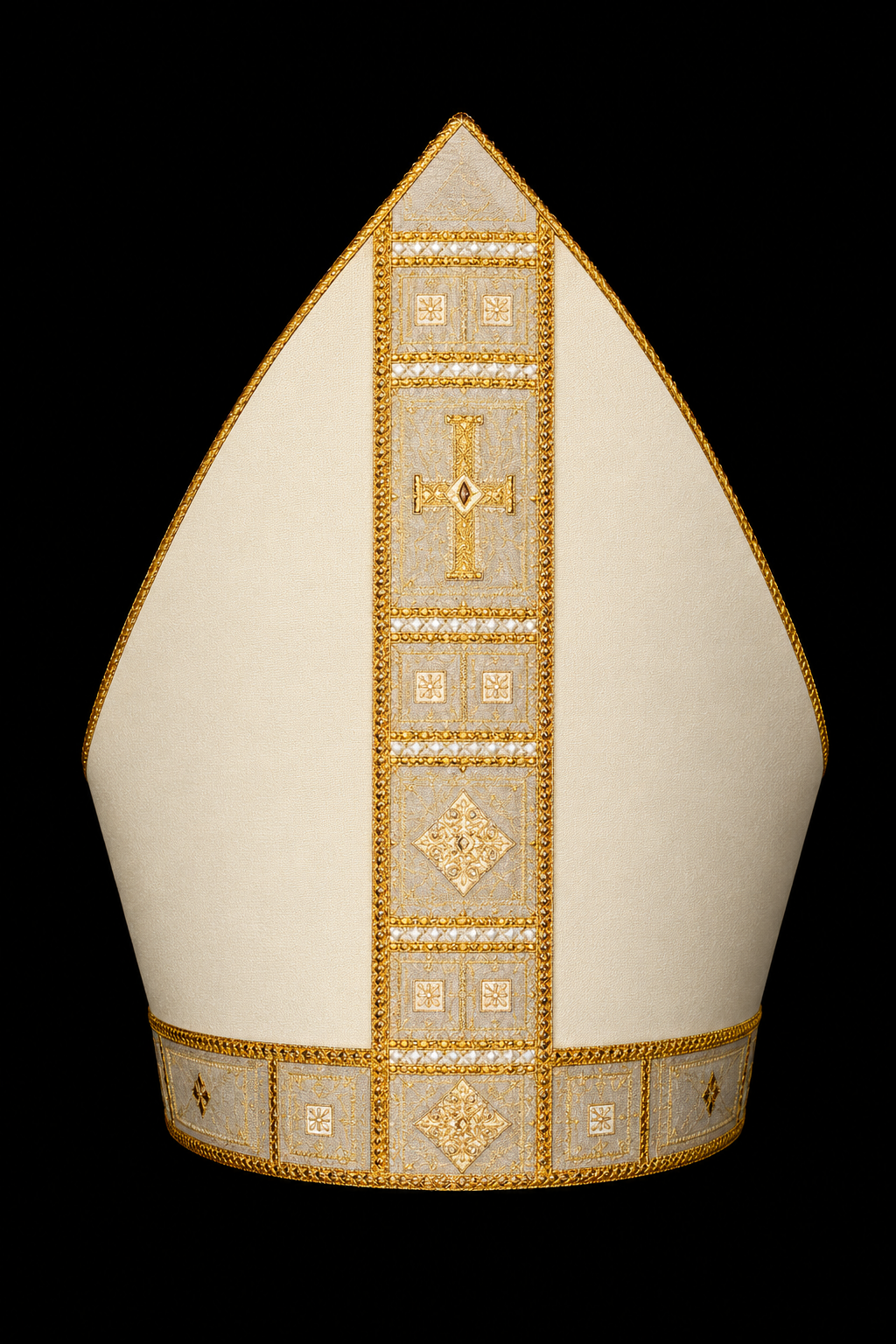 Ornate Italian Embroidered Mitre | 100% Wool | All Colors