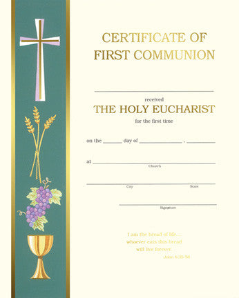 Banner John 6 First Communion Certificates | Box of 50