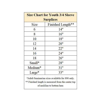 #890WHT Square Neck Surplice