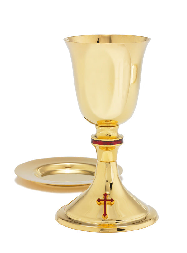 8", 11oz. Chalice & Paten | 24K Gold Plated