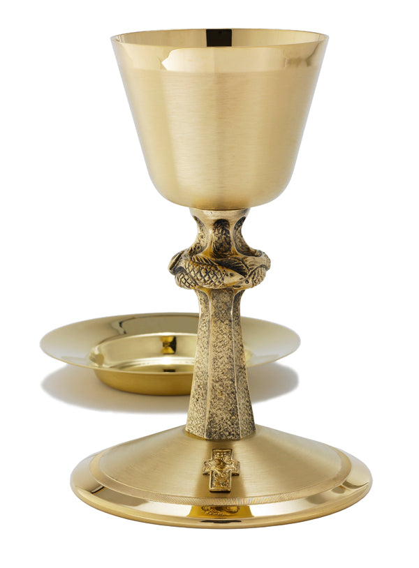 9", 14oz. Chalice & Paten | 24K Gold Plated