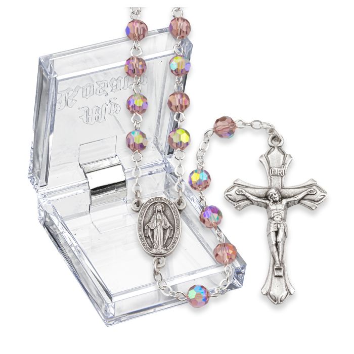 Aurora Borealis Birthstone Rosary