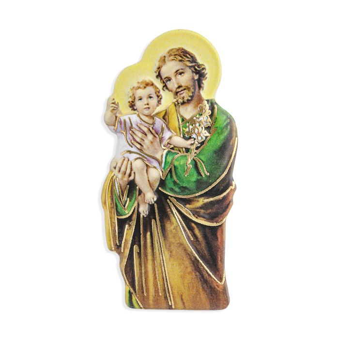 Magnetic Resin Statuette of the Saint Joseph and Child