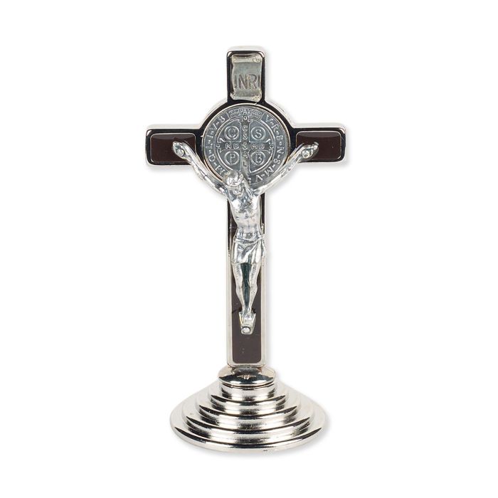 Saint Benedict Standing Auto Crucifix