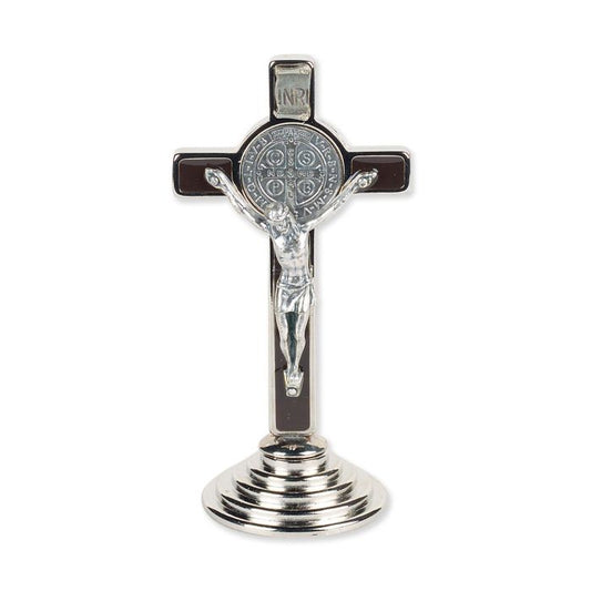 Saint Benedict Standing Auto Crucifix