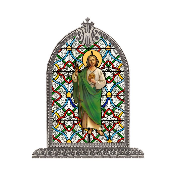 Silver Framed Liturgical Glass Art