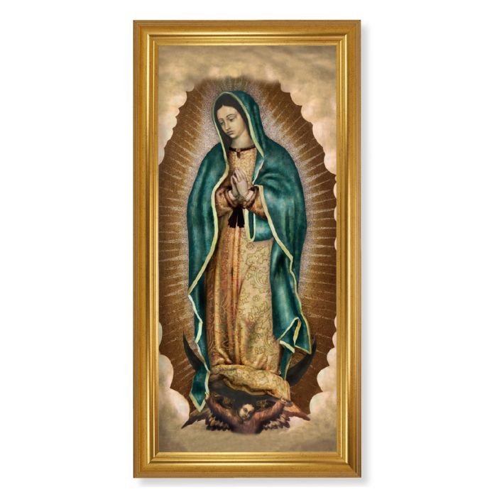 Gold Leaf Finished Frame with Our Lady of Guadalupe Textured Art