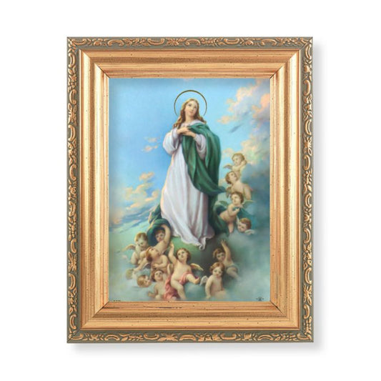 Antique Gold Frame with an Immaculate Conception Print