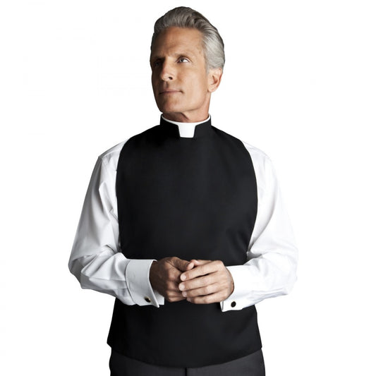 Roman Collar Plain Shirtfront Rabat | Poly/Cotton Blend