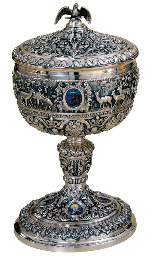 #AS-193 13 1/2" Ciborium | Silver Plated | Gold Lined