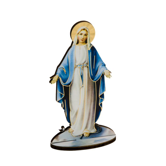 Our Lady of Grace Laser Cut Wood Statue