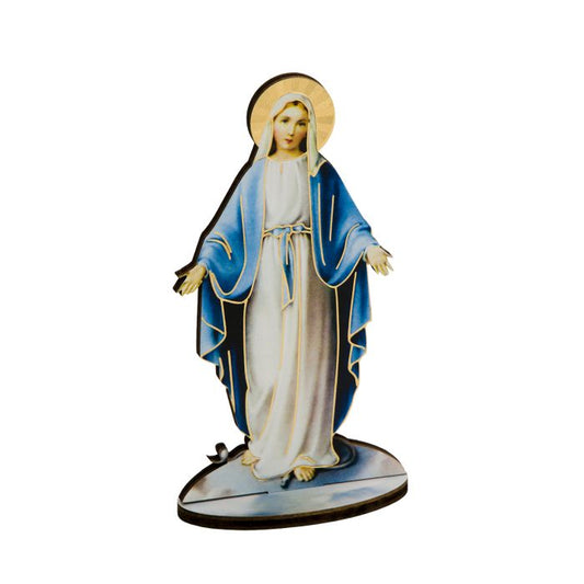 Our Lady of Grace Laser Cut Wood Statue