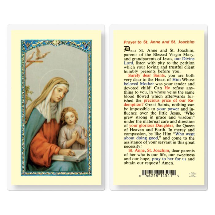 Saint Anne and Joachim Holy Card