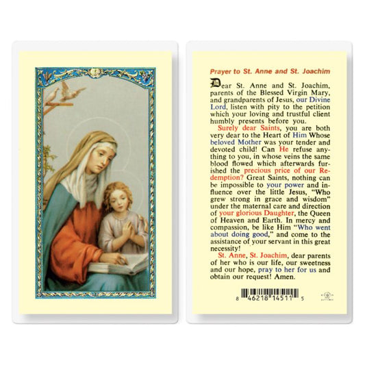 Saint Anne and Joachim Holy Card