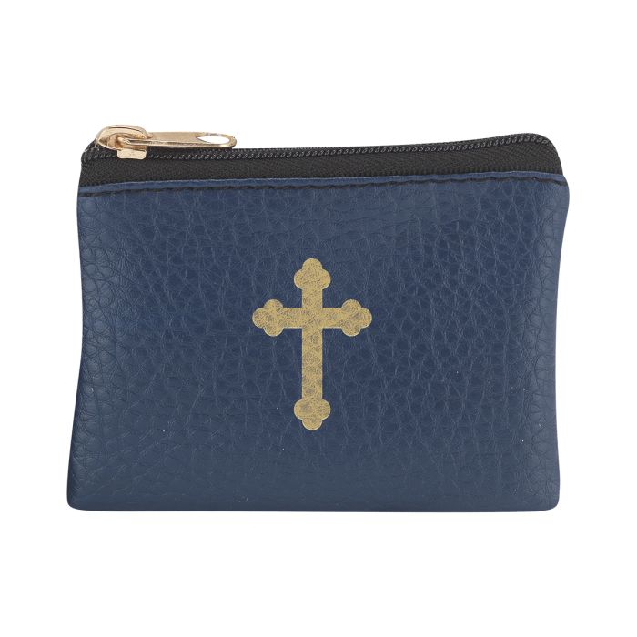 Calf Grained Leatherette Rosary Pouch