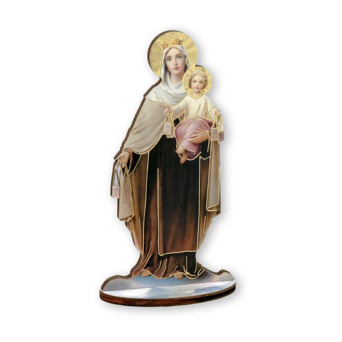 Our Lady of Mount Carmel Laser Cut Wood Statue