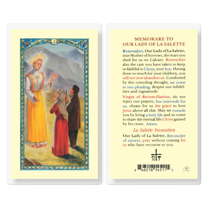 Our Lady of La Salette Holy Card