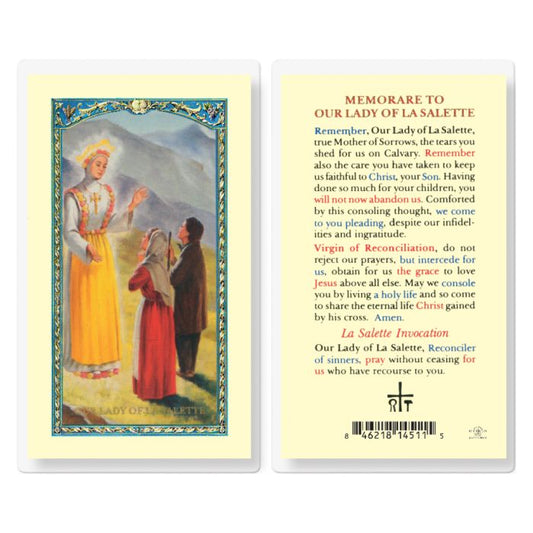 Our Lady of La Salette Holy Card