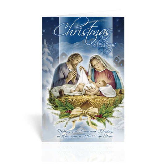 Holy Family Nativity Scene Christmas Greeting Cards