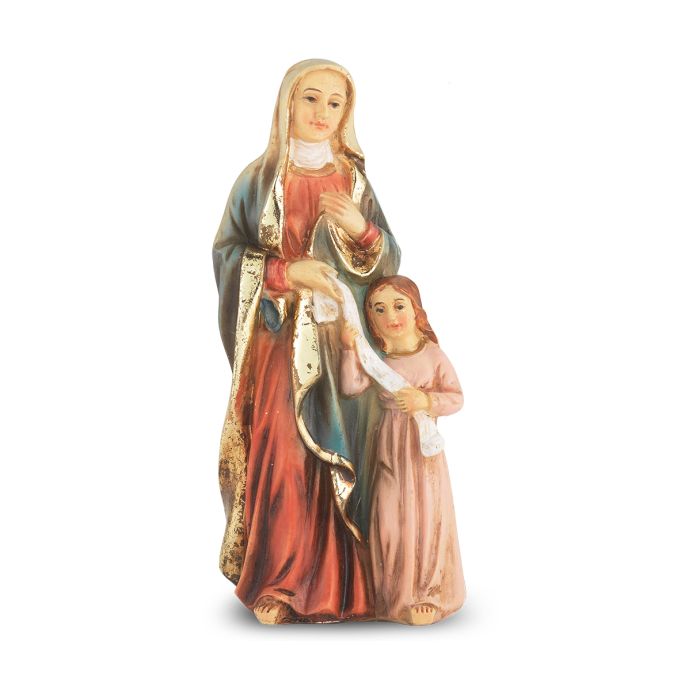 Cold Cast Resin Hand Painted Statue of Saint Anne