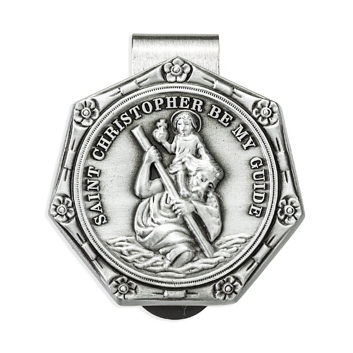 Saint Christopher Auto Visor Clip